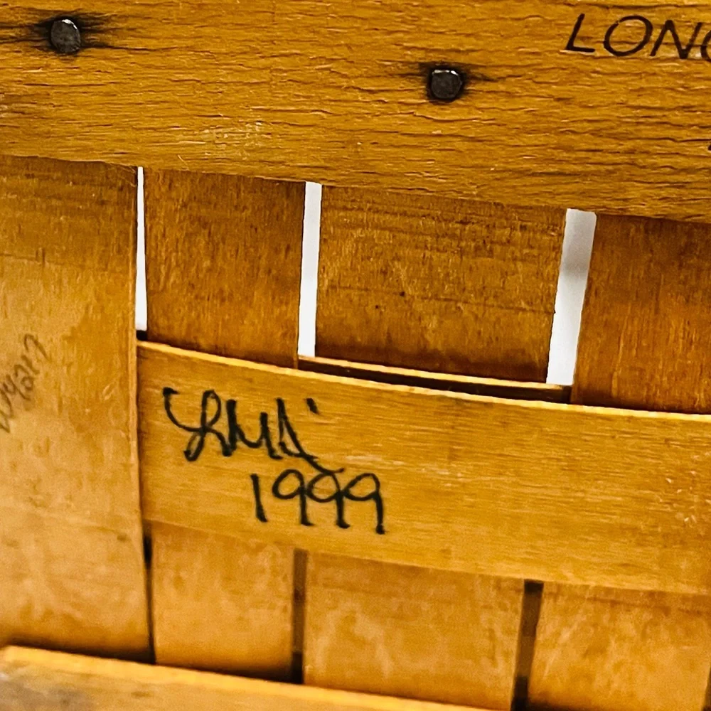 Longaberger 1999 Spring Farmhouse Wooden Basket - Picture 7 of 9